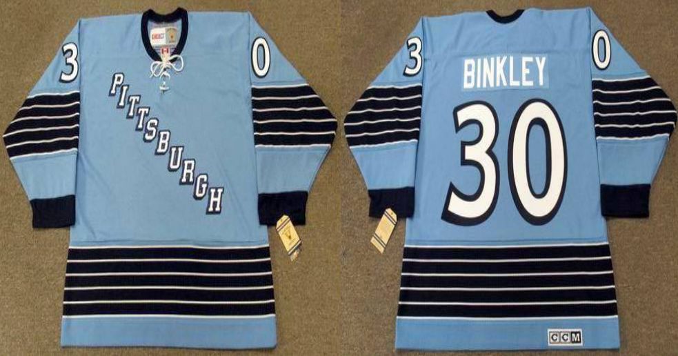 2019 Men Pittsburgh Penguins 30 Binkley Blue CCM NHL jerseys